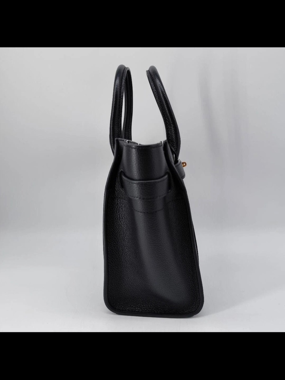 Mulberry Black Pebbled Leather Tote with Gold Hardware - Picture 10 of 16